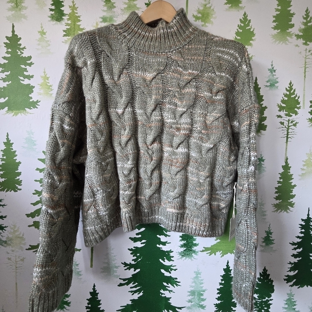 A New Approach Chunky Knit Cable Pullover Sweater